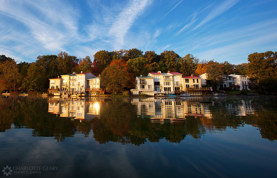 October sunrise at Lake Anne Reston Daily Photo