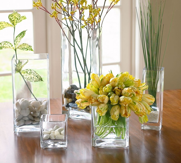 Floreros de vidrio para centros de mesa ~ lodijoella Como decorar un jarron de cristal