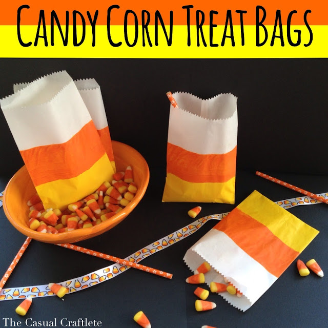 Candy Corn Treat Bags | #diy #halloween #candycorns