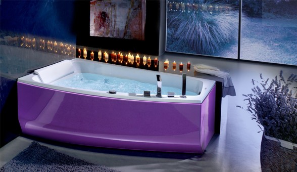 luxury purple bathtub design
