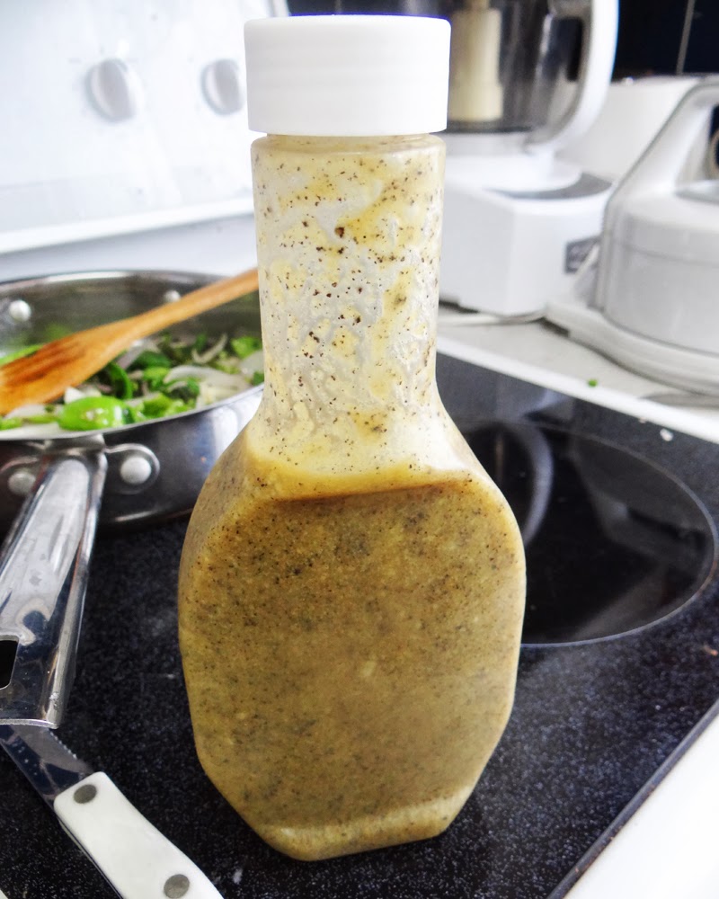 Sweet & Salty Green Salad with Papaya Seed Dressing Kitchen Stitching