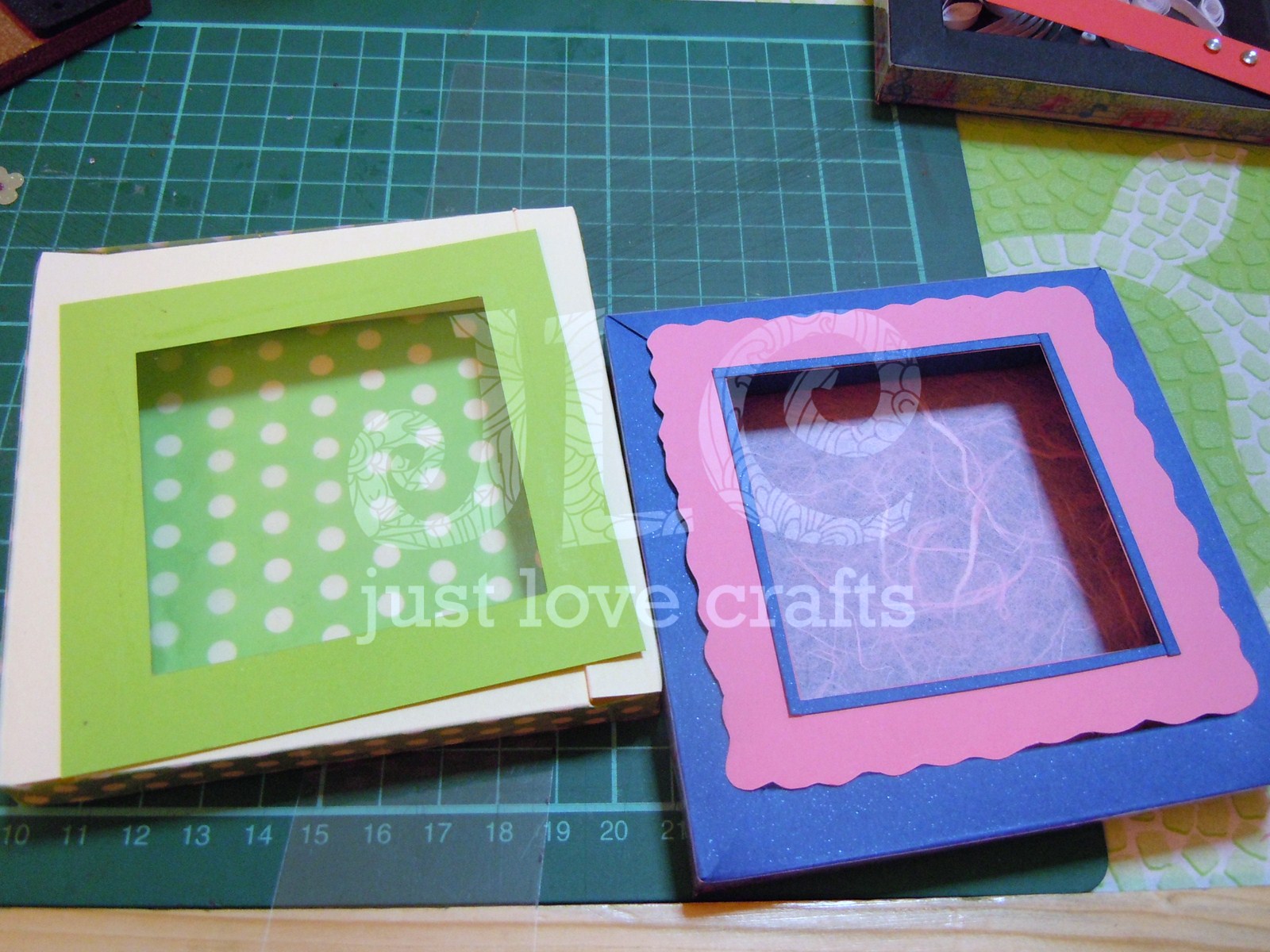 Just Love Crafts Framed Shadow box Do it Yourself Quilled frames