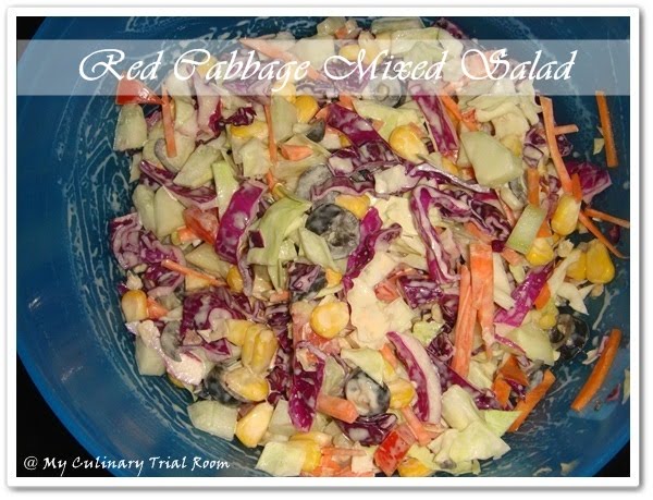 Red cabbage mixed salad