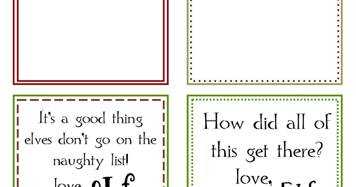 Elf on the Shelf Notes