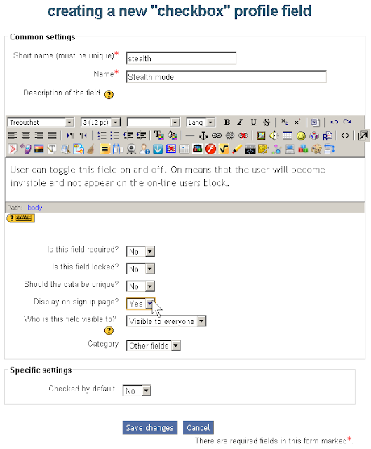 How to be invisible on the Online Users block. A Moodle 1.9.x and 2.x solution.