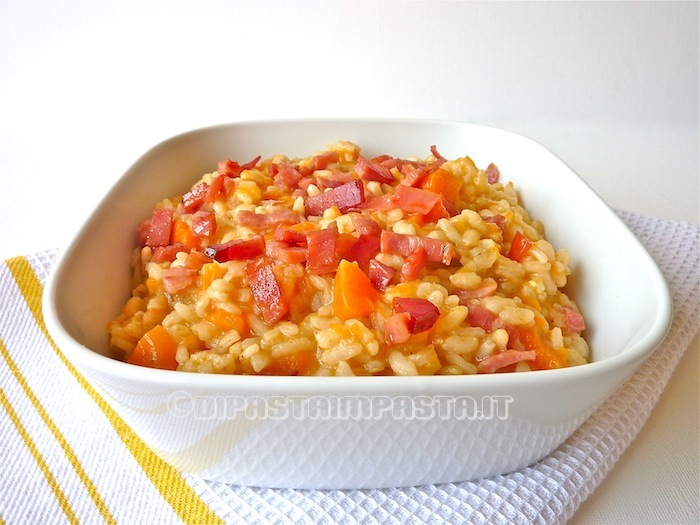 Di pasta impasta Risotto con zucca e speck