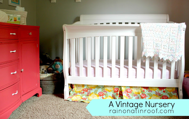 vintage+nursery+11 A Colorful Home Tour: Rain on a Tin Roof {Color My Home Summer Blog Series} 22