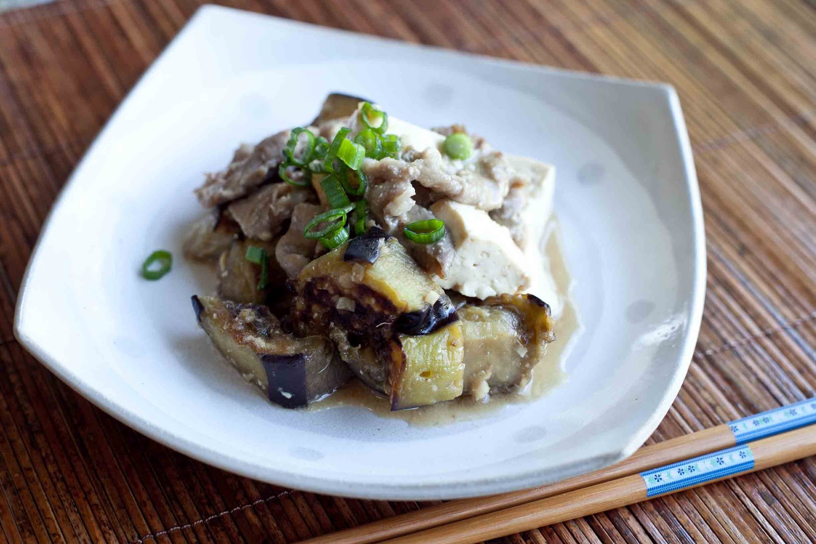 FOODjimoto Eggplant with Tofu, Pork & Miso