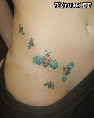 How to Tatto 5 abelhas na barriga
