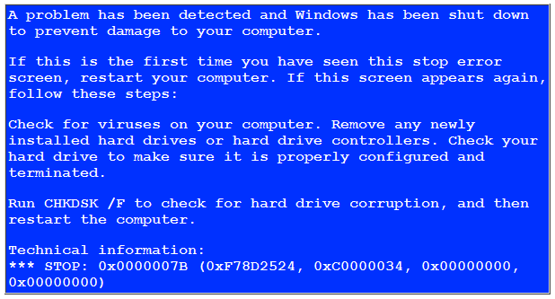 gambar blue screen of death gambar blue screen of death