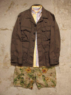 Engineered Garments & FWK by Engineered Garments "BDU Shirt in Olive High Count Twill & French Twill" Spring/Summer 2015 SUNRISE MARKET