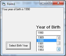 ComboBox example ComboBox program to select an item from the list