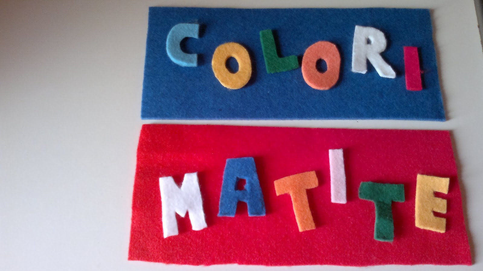 Cartamodelli lettere feltro