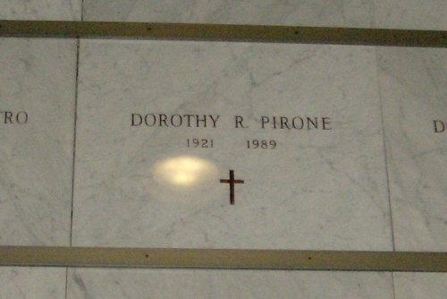 Daughter Dorothy's mausoleum vault ~