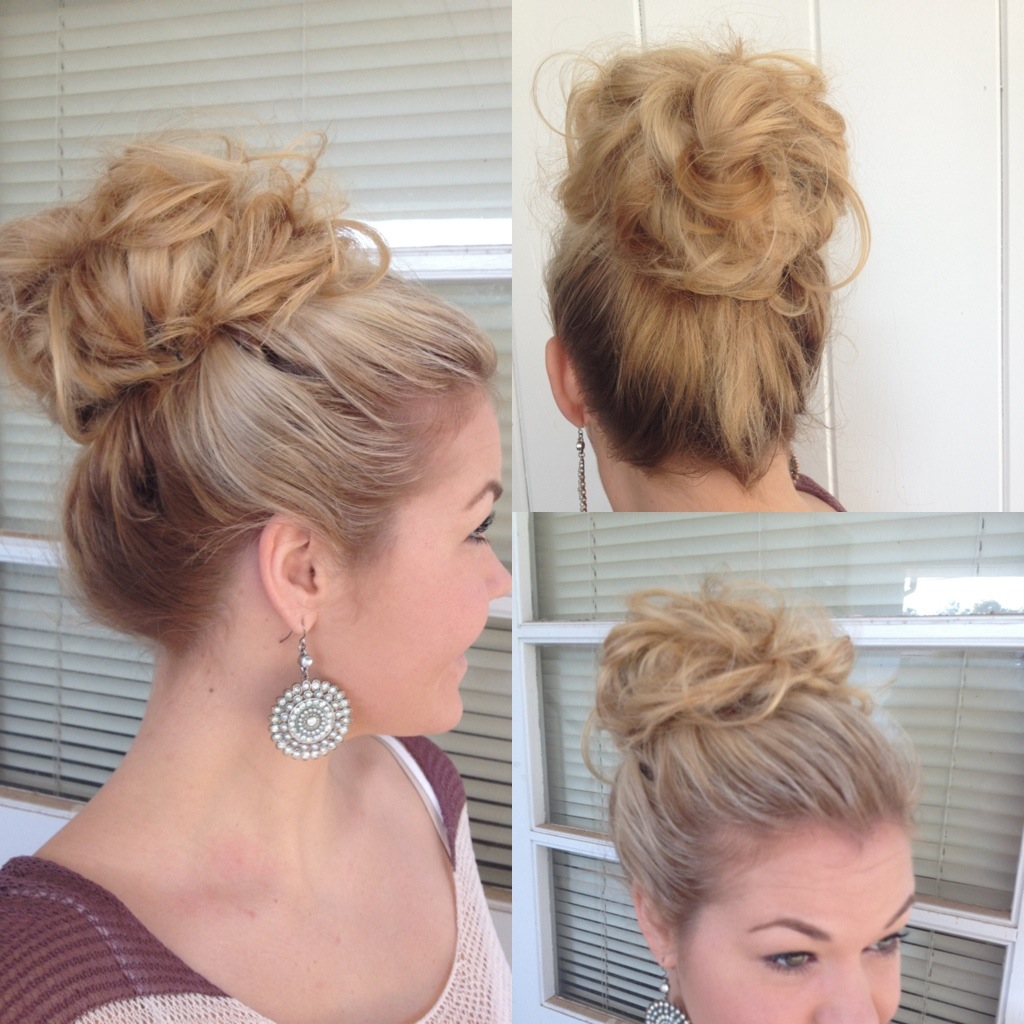 Displaying 15> Images For - Messy Hair Bun Styles...