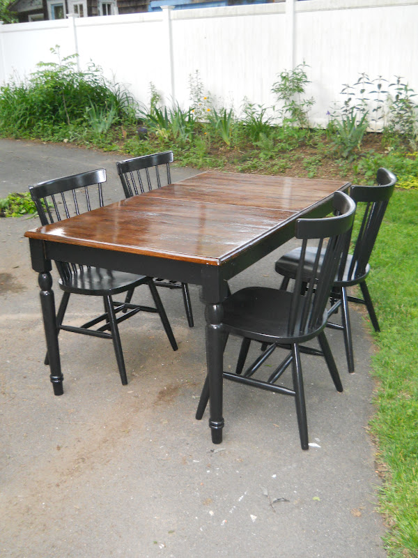 Heir and Space Vintage Pecan Dining Table Set