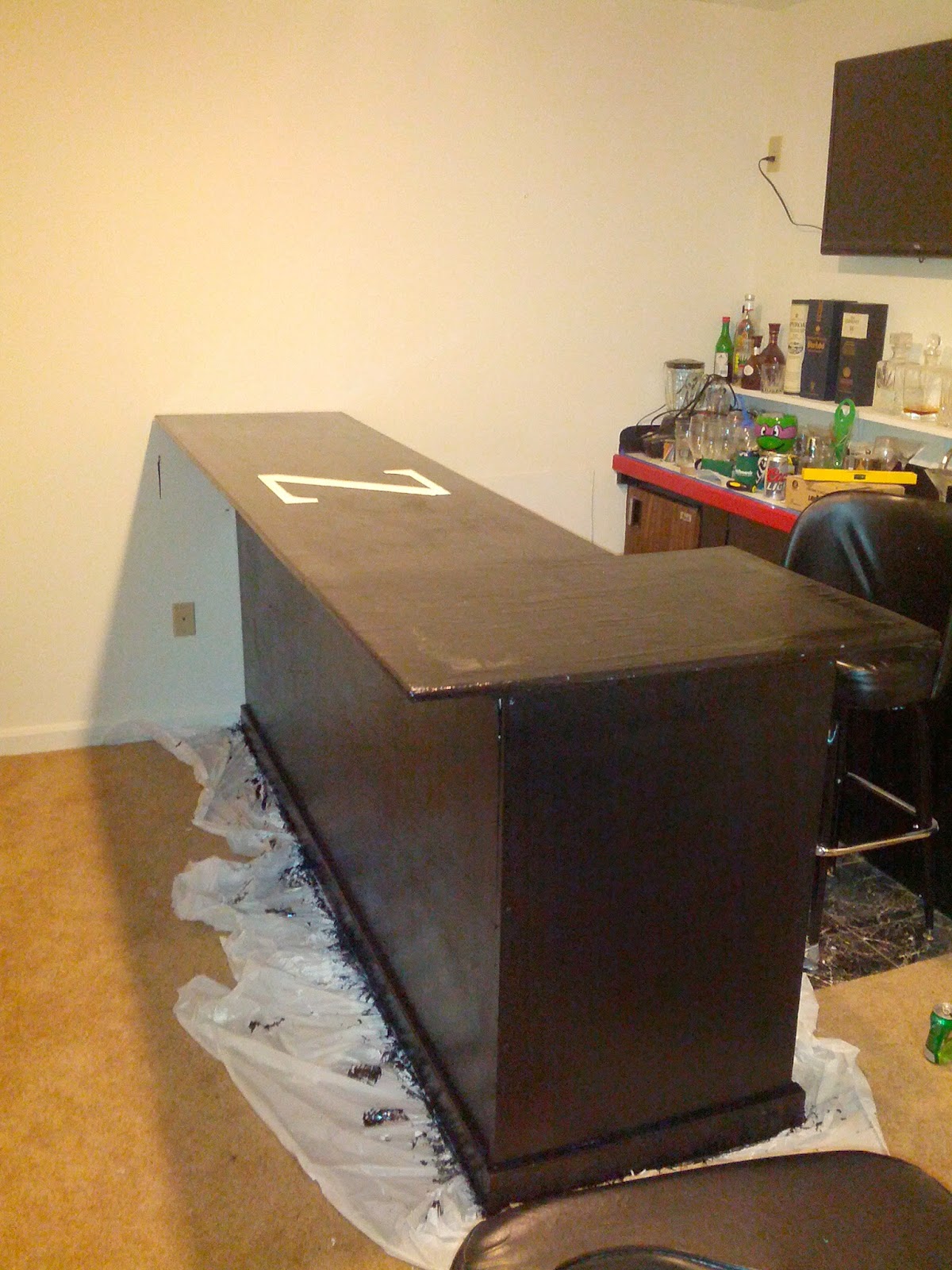 DIY Home Bar Foot Rest