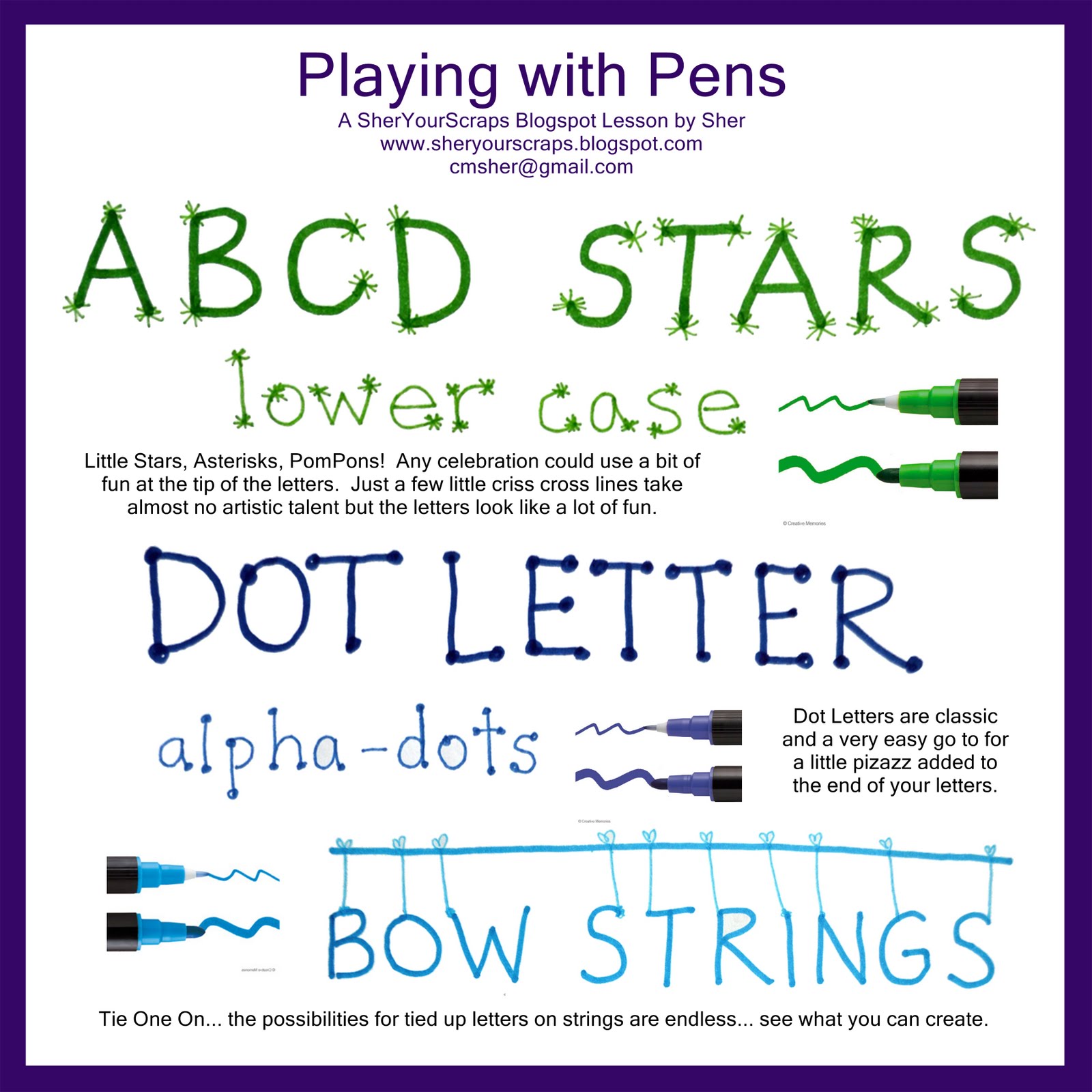 Sher Your Scraps Playing with Pens 4Part Handout