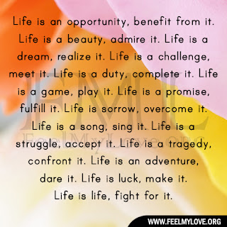 Life is an opportunity, benefit from it