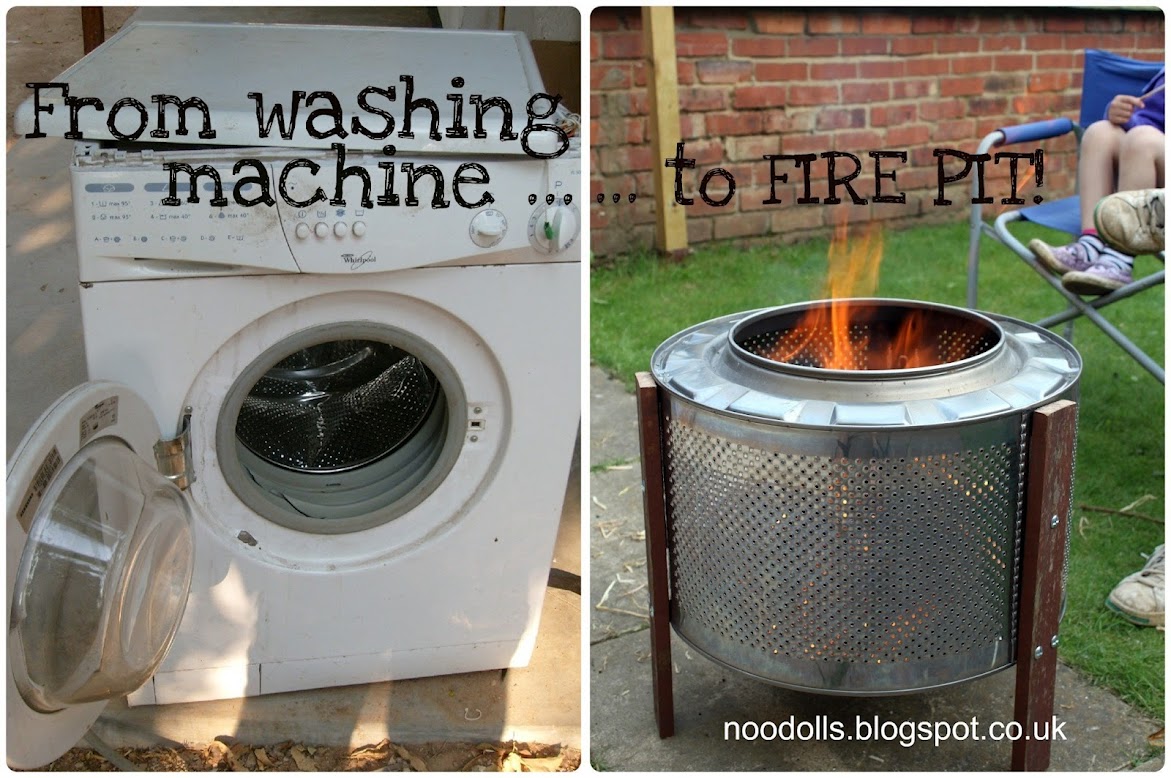 Washing Machine Fire Pit Made From