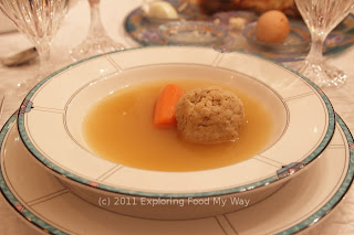 Second Course of Dinner: Matzoh Ball Soup Second Course of Dinner: Matzoh Ball Soup