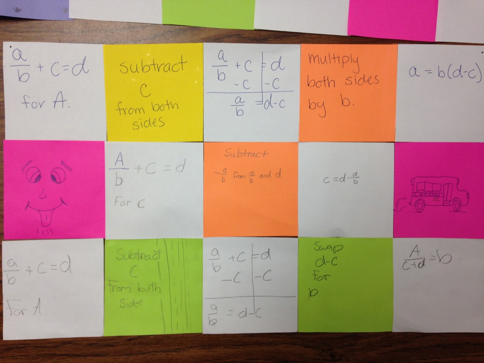 High School Math Fun Solving for the variable patchwork quilt
