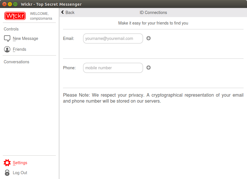 create wickr account create wickr account