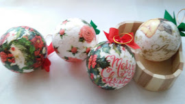 Bombki  decoupage. Zapraszam na bloga o dekoracjach. Link - http://www.sincrelife.blogspot.com