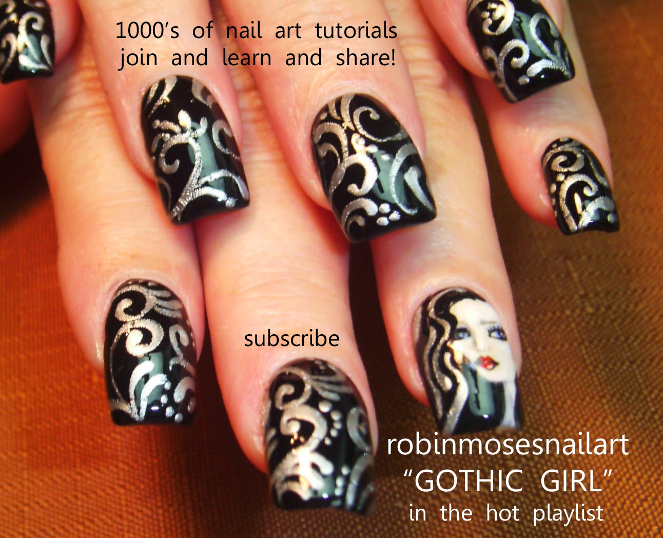 Nail Art by Robin Moses: "halloween nails" "halloween nail art" "gothic