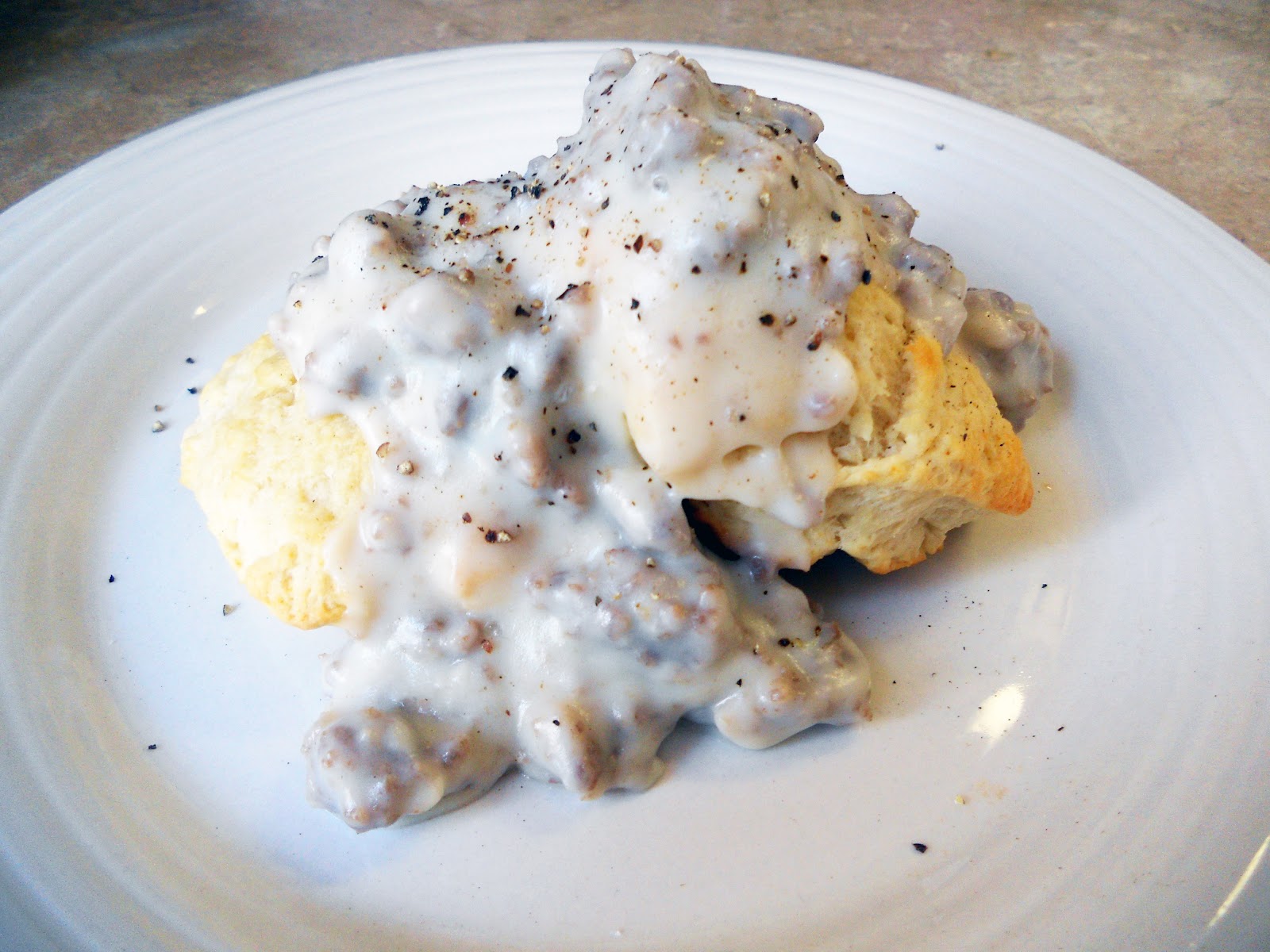The Scoop Kitchen Southern Style Buttermilk Biscuits & Gravy