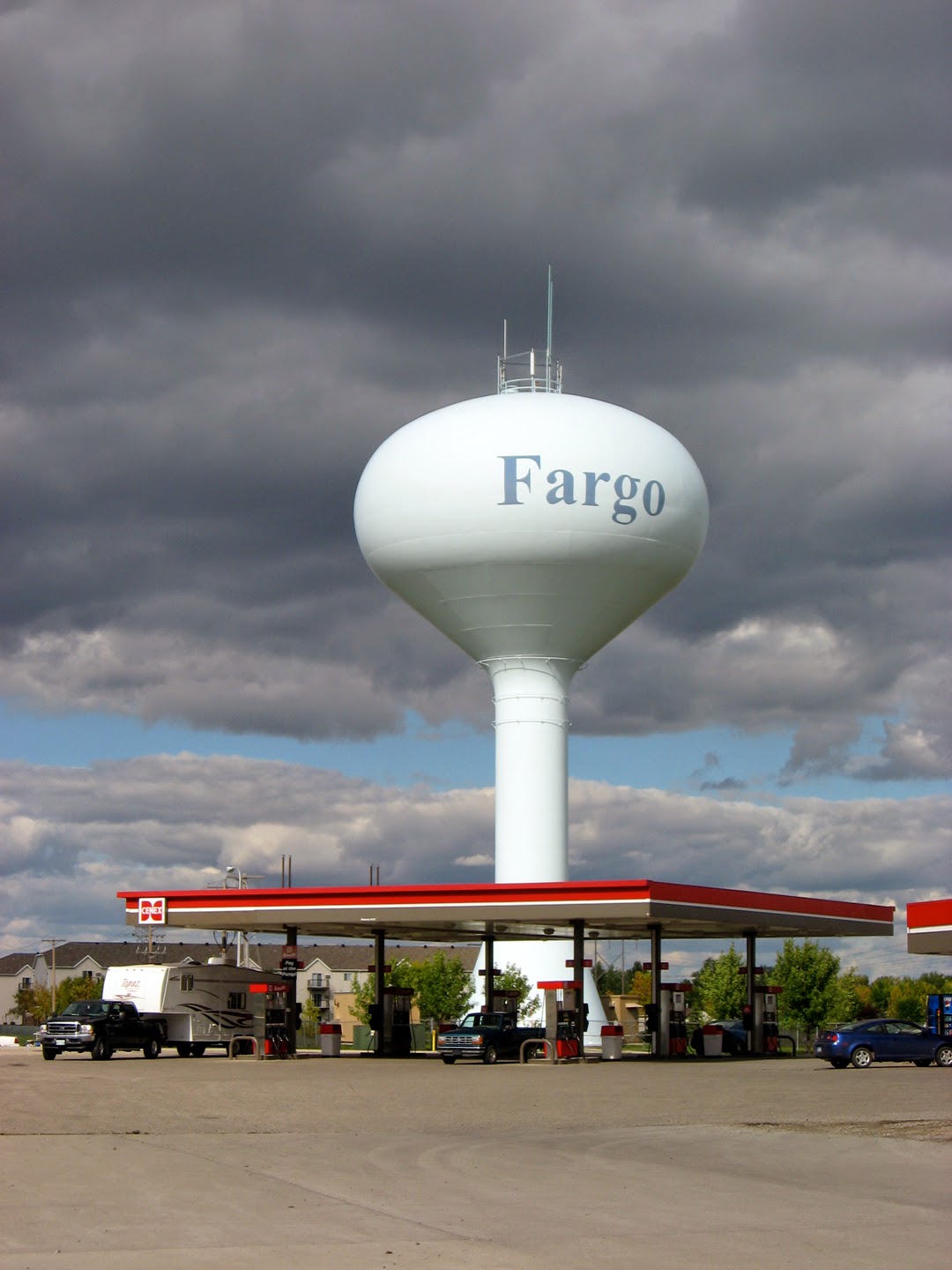 Eccentric Roadside As Fargo the eye can see the great water tower of