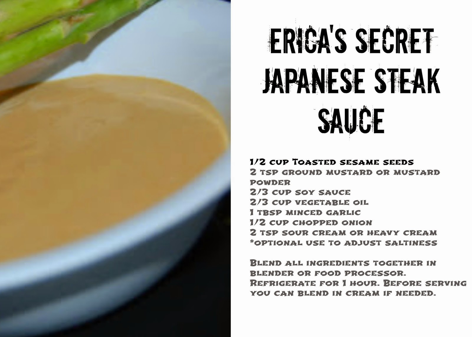 Ericas Secret Japanese Steak Sauce