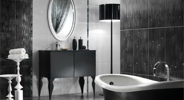 luxury black and white bathroom ideas, designs, furniture 2015