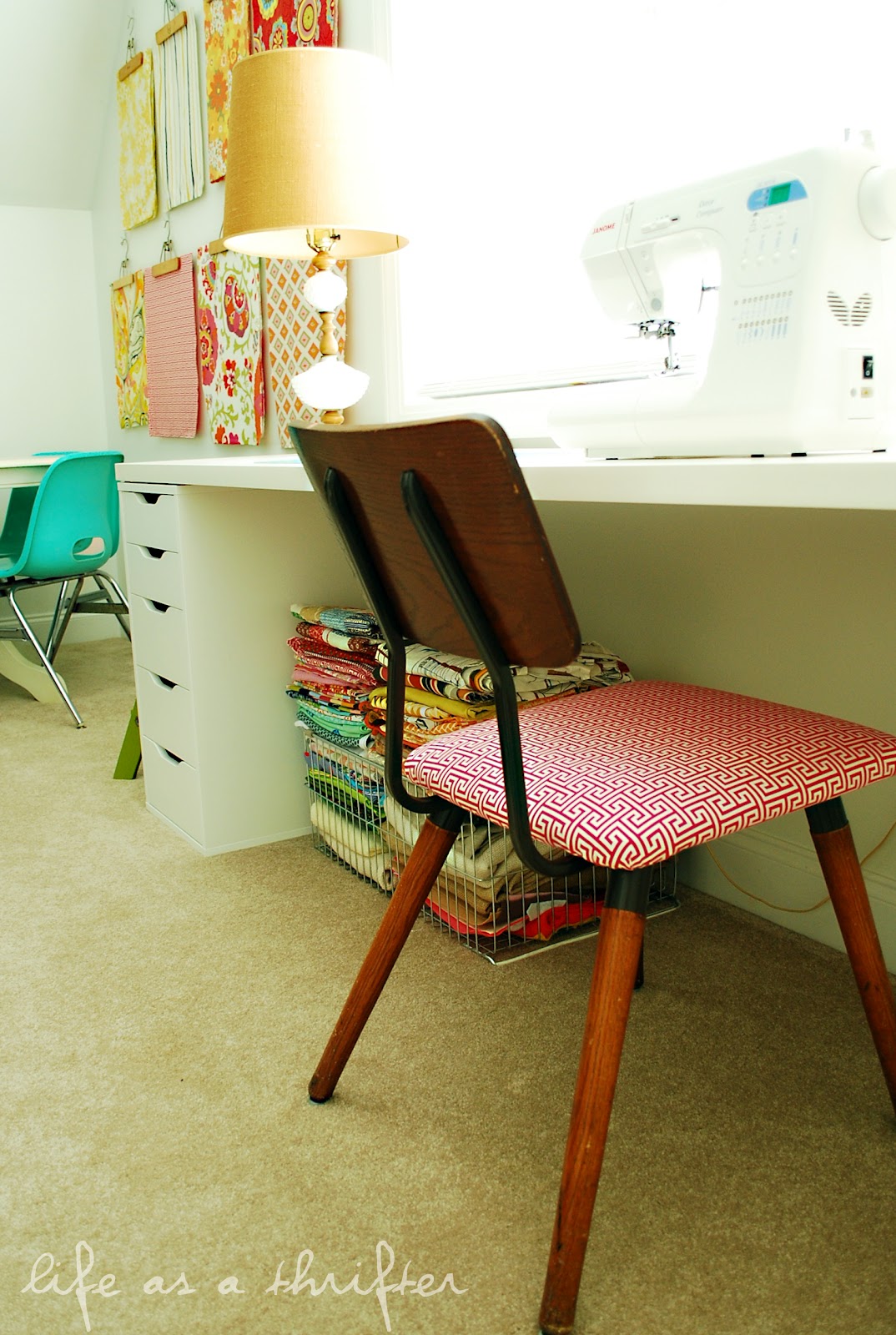 Life as a Thrifter How to Reupholster a Chair Seat