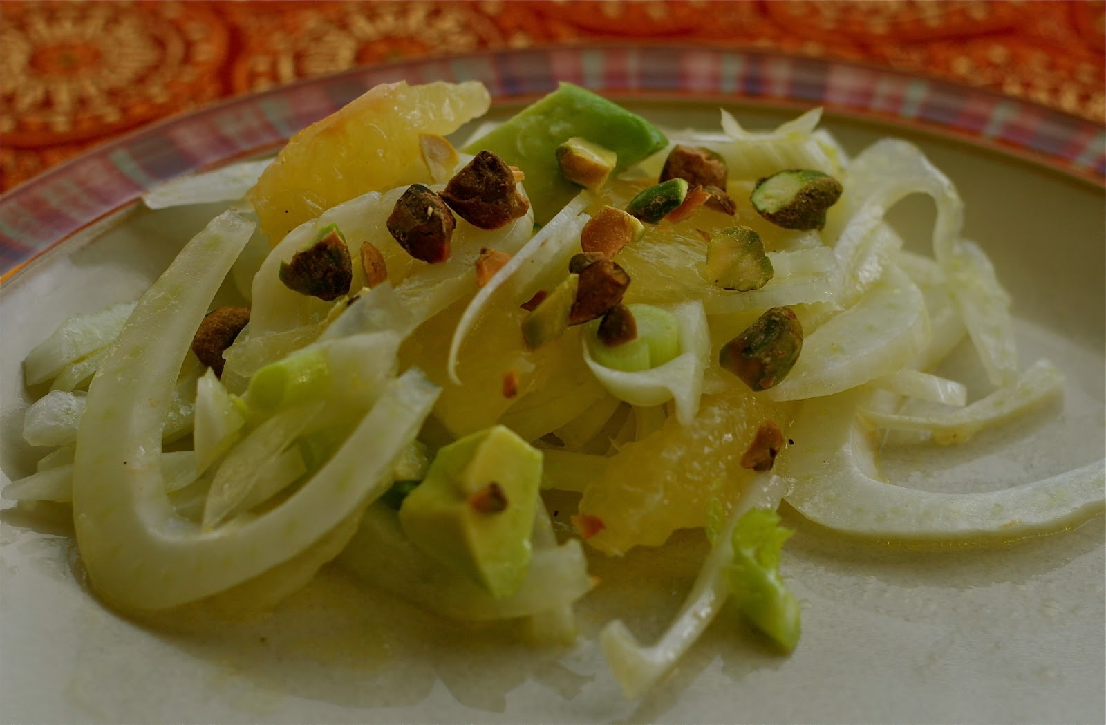 F is for Fennel Salad with Grapefruit, Avocado and Pistachios e is for eat
