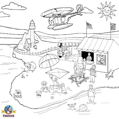 Harold Bertie the bus Thomas the tank engine coloring book pages for kids free picture printables