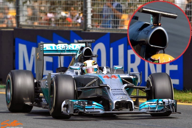 Bite Size Tech Mercedes W05 Roll hoop / airbox snorkel inlets