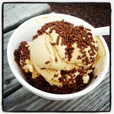 Coffee Ice Cream with Chocolate Sprinkles at The Inside Scoop in Coopersburg, PA - Photo by Taste As You Go