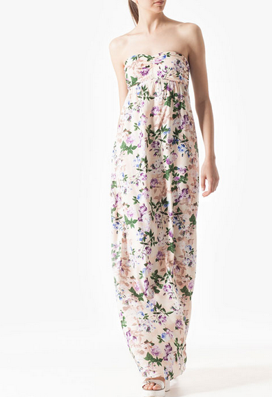 Vestido largo stradivarius