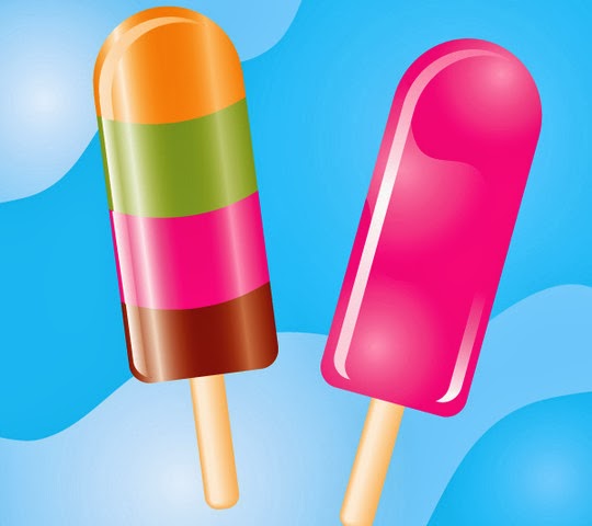 Two Bright Ice Cream Lollies Two Bright Ice Cream Lollies