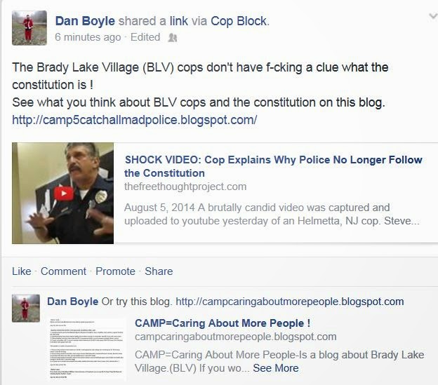 Will Brady Lake Village cops ever play by the same rules they try to enforce ?