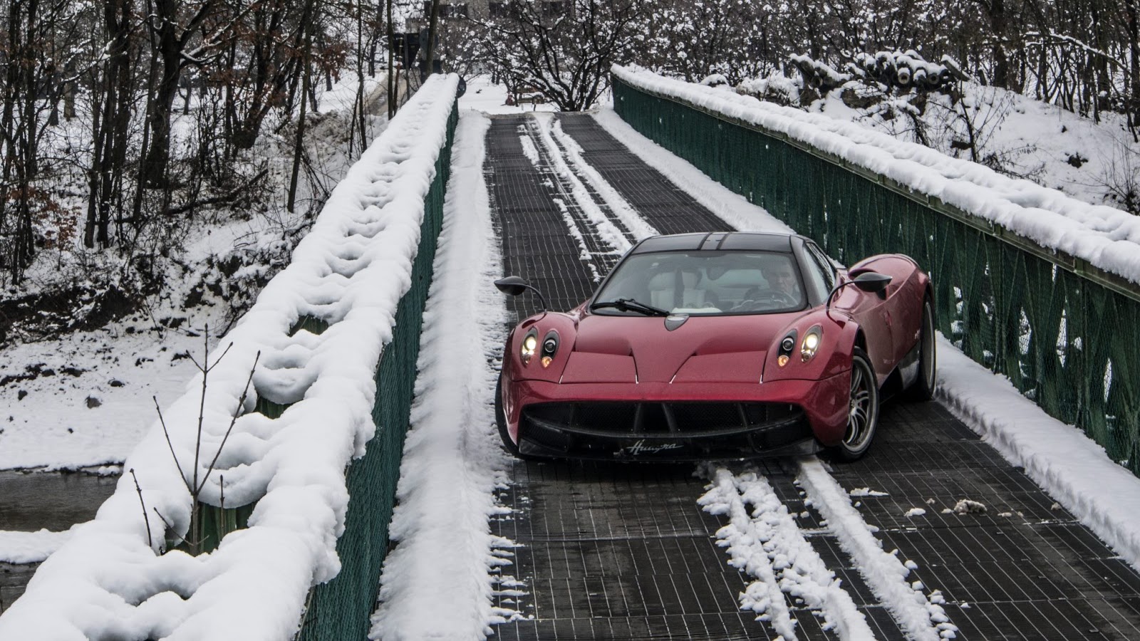 sports cars in the snow.
