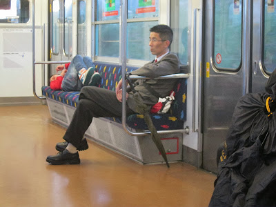 Goofing Off in Japan Goofing Off in Japan on a train