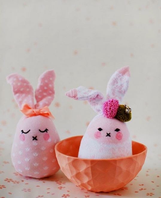 DIY Cute Easter Egg Sock Bunny The Idea King