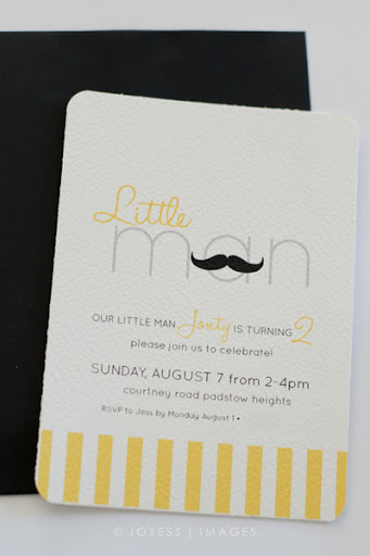 Joyess Designs Little Man birthday party invitations