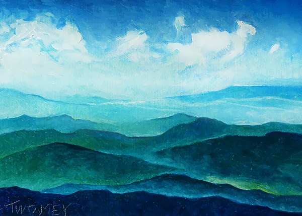 Oil Painting of the Blue Ridge Mountains