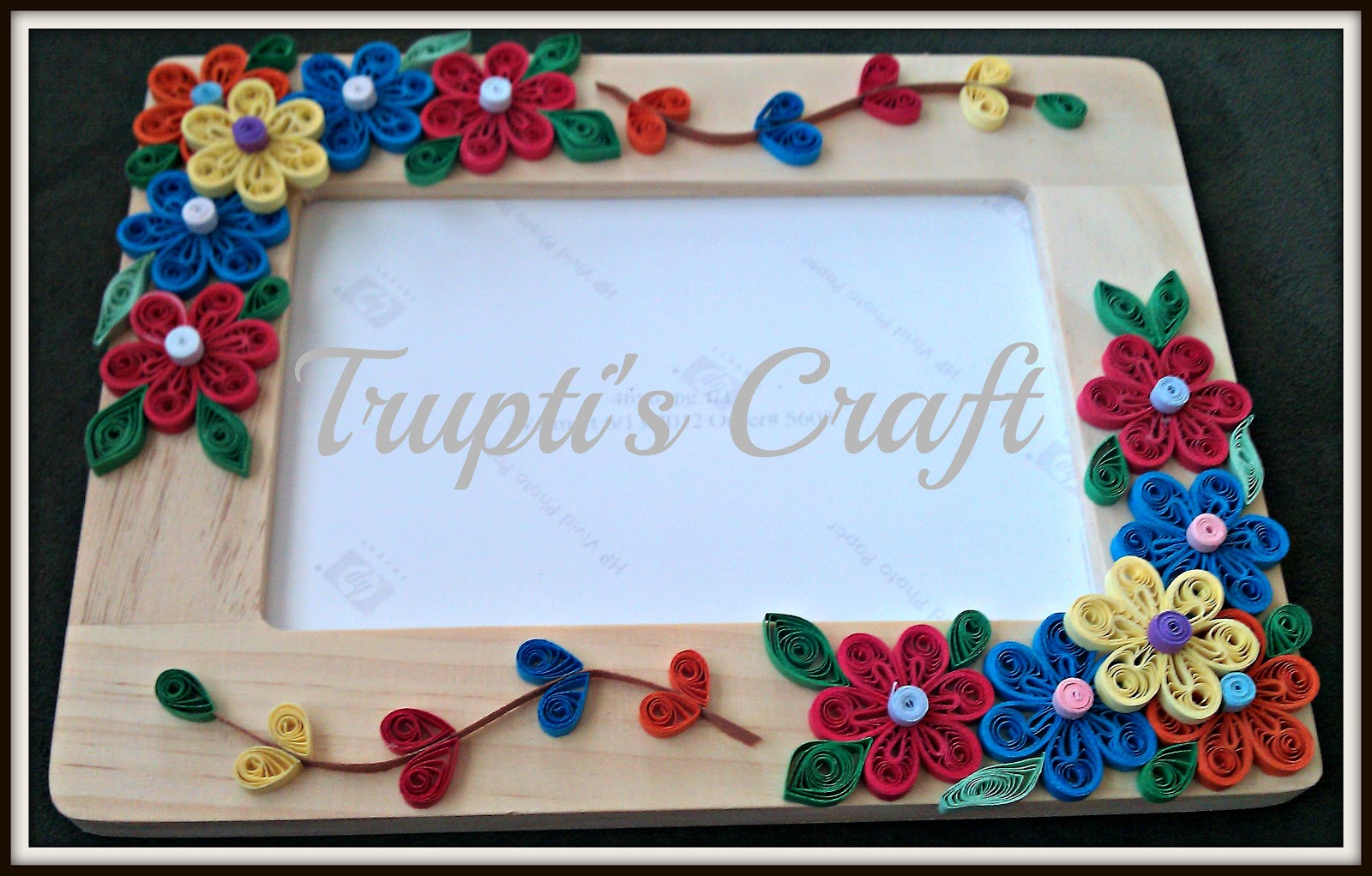 Trupti's Craft Paper Quilled Picture Frame