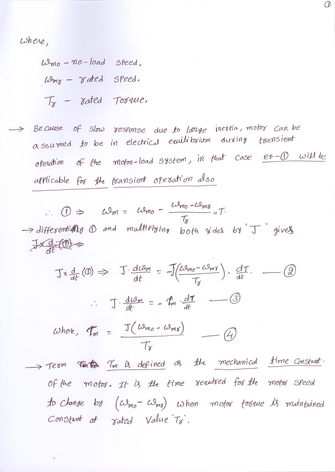 ELECTRICAL DRIVES MOMENT OF INERTIA OF THE FLYWHEEL REQUIRED FOR LOAD