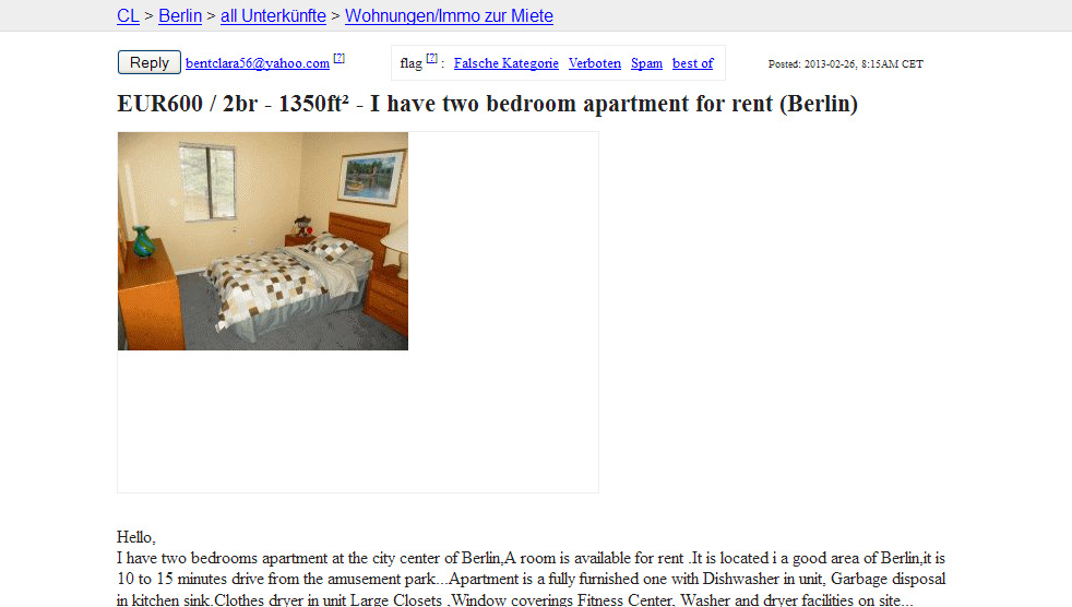 Room For Rent Scams On Craigslist Room For Rent Scams On Craigslist