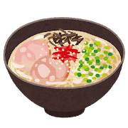 とんこつラーメンのイラスト